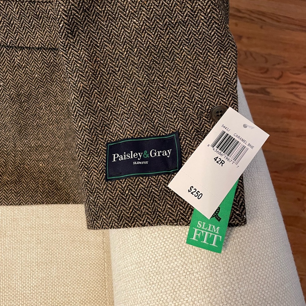 Paisley and Gray Blazer is brand new, 42R